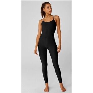 Beyond Yoga Spacedye Uplevel Midi Jumpsuit Darkest Night Black S $138 Read